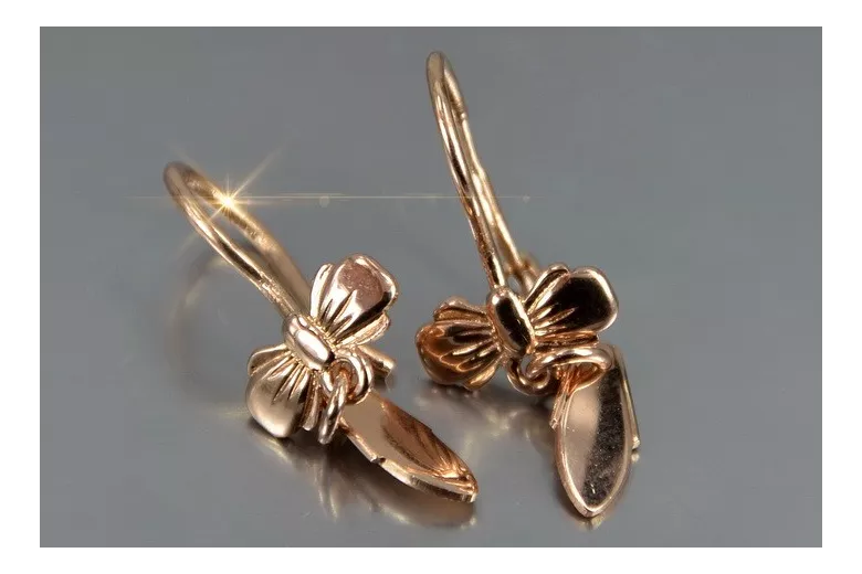 Russian rose gold earrings vens280