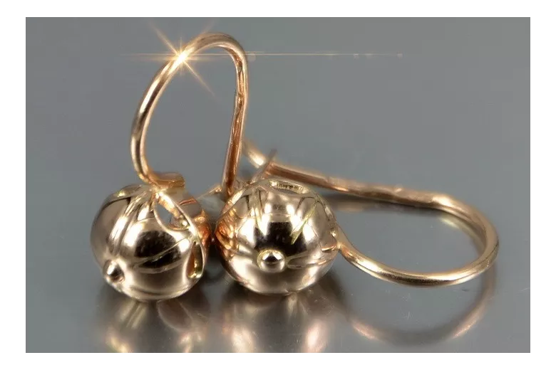 Russian rose gold earrings vens285