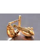 Russian rose Soviet gold earrings vens287