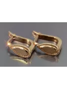 Russian rose Soviet gold earrings vens290