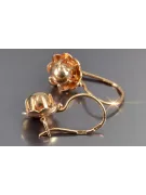 Russian rose Soviet gold earrings vens292