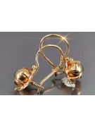 Russian rose Soviet gold earrings vens292