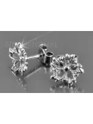 Russian rose Soviet gold earrings vens301