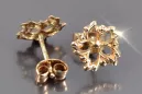 Russian rose Soviet gold earrings vens301