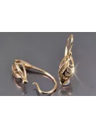 Russian rose Soviet gold earrings vens303