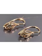Russian rose Soviet gold earrings vens303