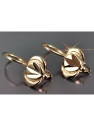 Russian rose Soviet gold earrings vens306