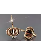 Russian rose Soviet gold earrings vens306