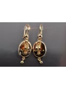 Russian rose Soviet gold earrings vens312