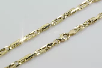 Italienische moderne Kette aus 14-karätigem Gelbgold cc064y