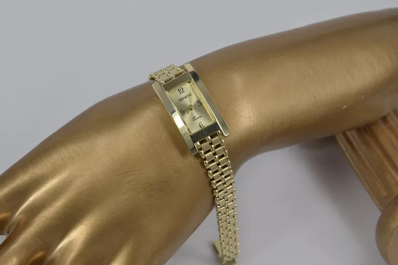 PRZEŚLICZNY złoty damski zegarek 14k NOWY 34g - NAJTANIEJ!