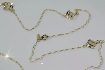 Gelb-weiße italienische Goldkette, modisch cc070