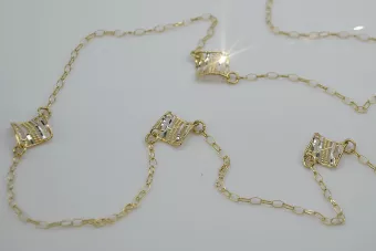 Gelb-weiße italienische Goldkette, modisch cc070