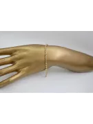 Итальянский желтый 14-кового золота Новый браслет с бриллиантовой огранкой rope cb087
