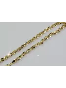 Итальянская желтая цепочка из 14-каратного золота 585 пробы сингапурская веревка cc074y