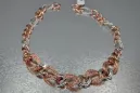 Russian rose pink USSR soviet Italian yellow gold necklace chain