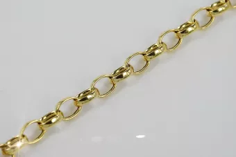Italian yellow 14k gold Anchor bracelet cb006y