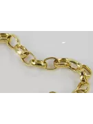 Итальянское желтое 14k золото Якорный браслет cb006y