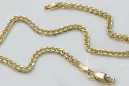 Vintage rose Italian yellow gold Spiga solid bracelet cb036