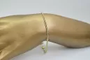 Russische Rose Italienisches Gelbgold Spiga Solide Armband cb036