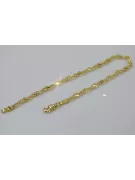 Italian yellow 14k gold New Rope Singapore diamond cut bracelet hollow cb076y