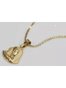 Медальон "Богородица и змия" 14k 585 златна верижка