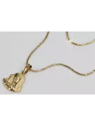 Mother of God medallion & Snake 14k 585 gold chain