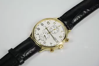 Жовтий 14k 585 Золотий Чоловічий годинник Женевський MW005Y