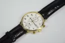 Жълт 14k 585 златен мъжки часовник Geneve mw005y