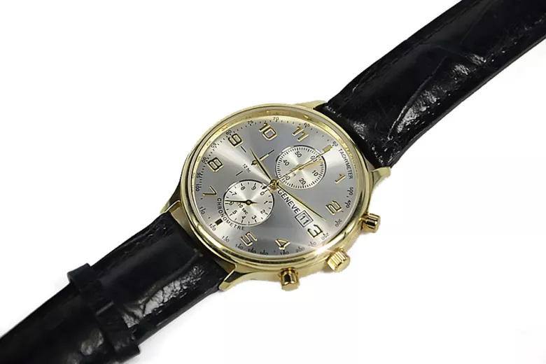 Galben 14k 585 de aur ceas de aur geneve mw005y