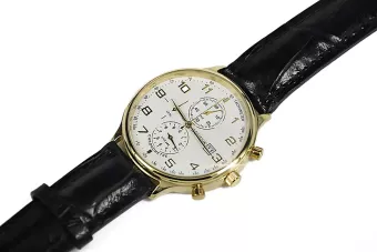Жовтий 14k 585 Золотий Чоловічий годинник Женевський MW005Y