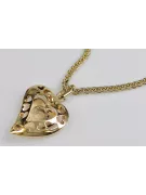 Médaillon d’or 14 carats de la Mère de Dieu et chaîne Spiga pm017yM&cc036y