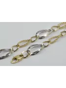 Italien jaune blanc 14k 585 bracelet en or cb013yw