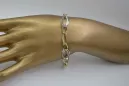 Italienisches Gelb-Weiß-Armband aus 14 Karat 585er Gold cb013yw