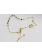 Italiano rosario de oro de 14k 3 color "Dolce Gab" pulsera rbc002ywr