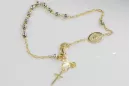 Italian 14k gold rosary "Dolce Gab" bracelet rbc002yw