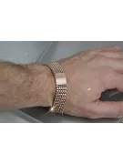 Vintage rose pink man's 14k 585 gold watch bracelet mbw004r