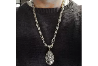 Gold God's medallion with a chain ★ zlotychlopak.pl ★ Gold 585 333 Low price