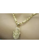 Złoty medalion Boga z łańcuszkiem ★ https://zlotychlopak.pl/pl/ ★ Złoto 585 333 Niska cena