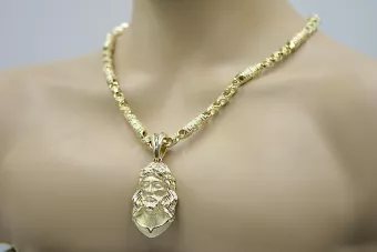 Gold God's medallion with a chain ★ zlotychlopak.pl ★ Gold 585 333 Low price