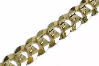 Yellow 14k gold Gourmette Excellent Cuban Link chain cc099y