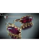 Russische Sowjetische Rose Pink 14k 585 Gold Ohrringe vec041 Alexandrit Rubin Smaragd Saphir ...