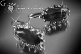 Vintage rose pink 14k 585 gold earrings vec041 alexandrite ruby emerald sapphire ...