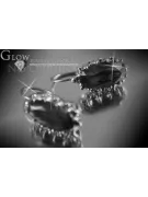 Boucles d’oreilles en or rose soviétique russe 14k 585 vec041 alexandrite rubis émeraude saphir ...