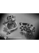 Русская советская розовая роза 14k 585 золото серьги vec043 александрит рубин изумруд сапфир ...