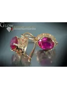 Russische Sowjetische Rose Pink 14k 585 Gold Ohrringe vec044 Alexandrit Rubin Smaragd Saphir ...