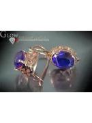 Russische Sowjetische Rose Pink 14k 585 Gold Ohrringe vec044 Alexandrit Rubin Smaragd Saphir ...