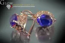 Russische Sowjetische Rose Pink 14k 585 Gold Ohrringe vec044 Alexandrit Rubin Smaragd Saphir ...