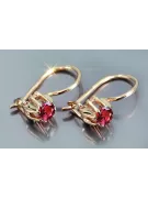 Ruso soviético rosa rosa 14k 585 pendientes de oro vec053 alejandrita rubí esmeralda zafiro ...