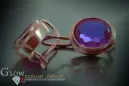 Russische Sowjetische Rose Pink 14k 585 Gold Ohrringe vec054 Alexandrit Rubin Smaragd Saphir ...